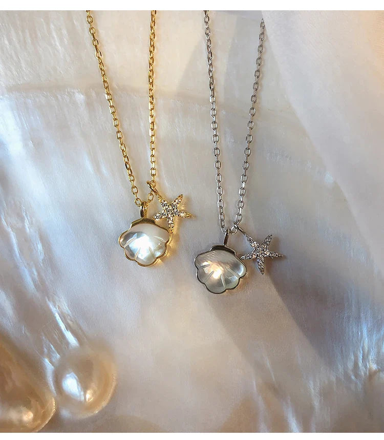 coastal charm necklace close-up pendant