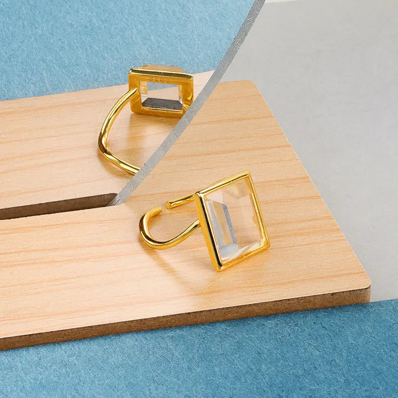 Timeless Rectangle Cut Gemstone Ring