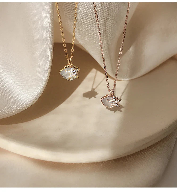 coastal charm necklace close-up pendant