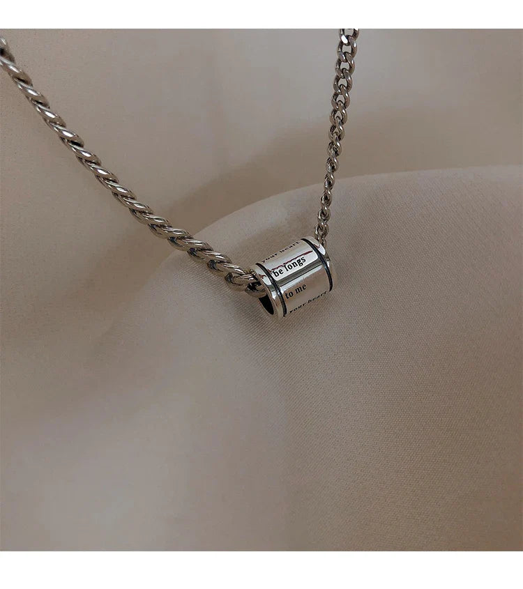 love capsule necklace pendant close-up