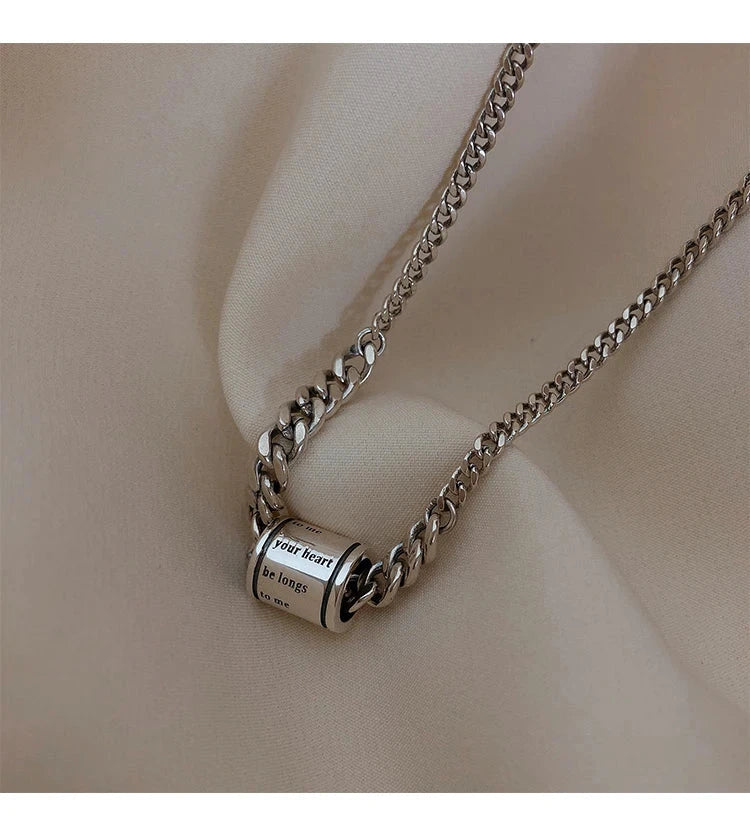 love capsule necklace pendant close-up