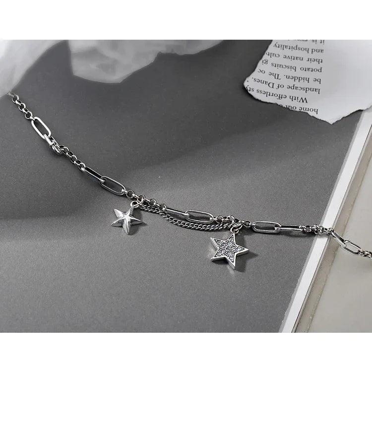 silver starlight necklace pendant close-up