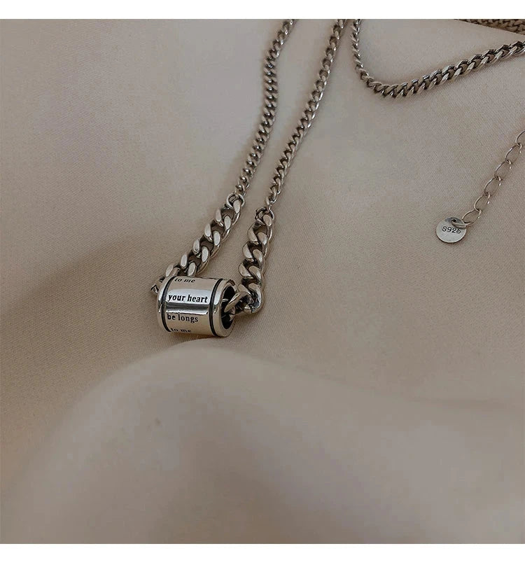 love capsule necklace pendant close-up