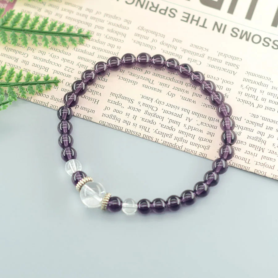 handmade amethyst wrist mala bracelet with beads