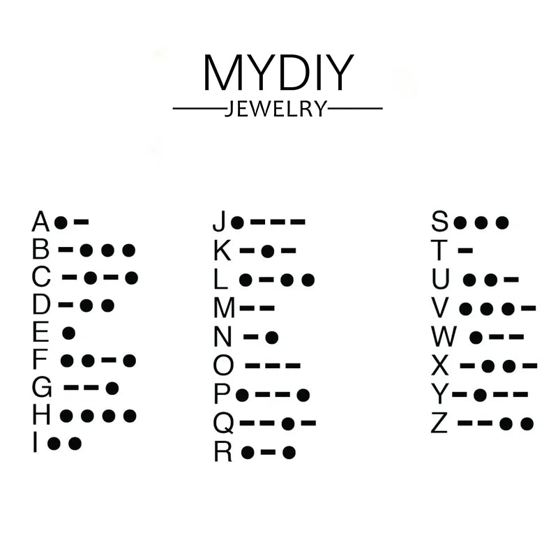 Gold Morse Code Charm Necklace