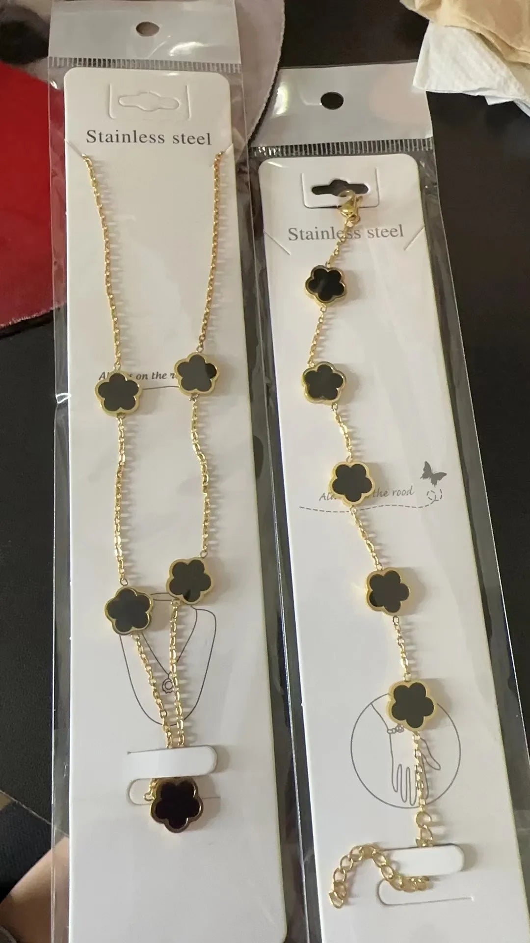 Blooming Petal Prong Jewelry Set